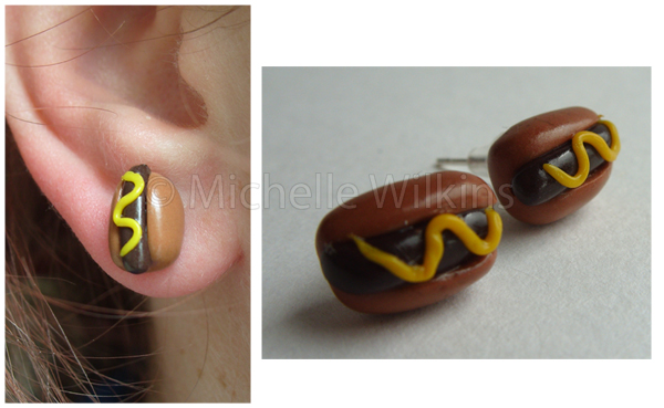 Hotdog Stud Earrings