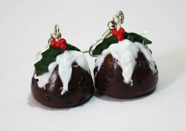 Christmas Pudding Earrings