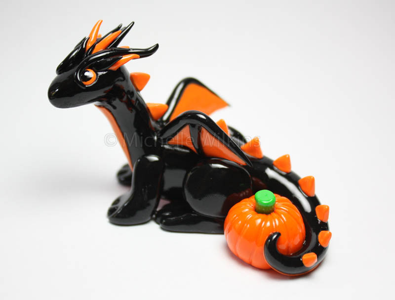 Orange Halloween dragon