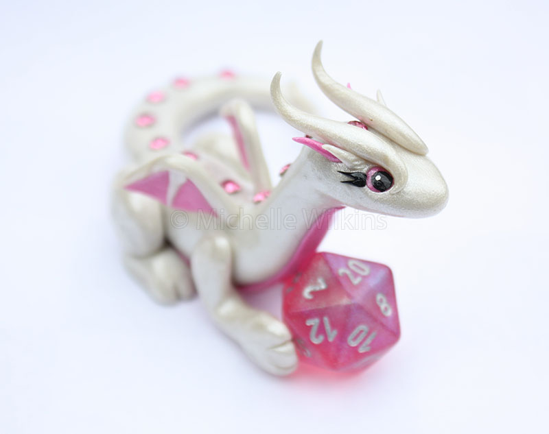 Pearl Pink Dice Dragon