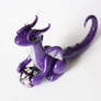 Purple and Silver d20 dice dragon