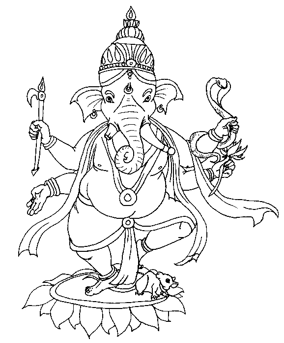 Lord Ganesha vector lineart | Bird silhouette art, Mandala design art,  Nature art painting