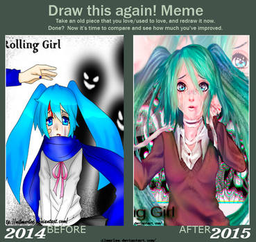 Meme  Before And After -ROLLING GIRL