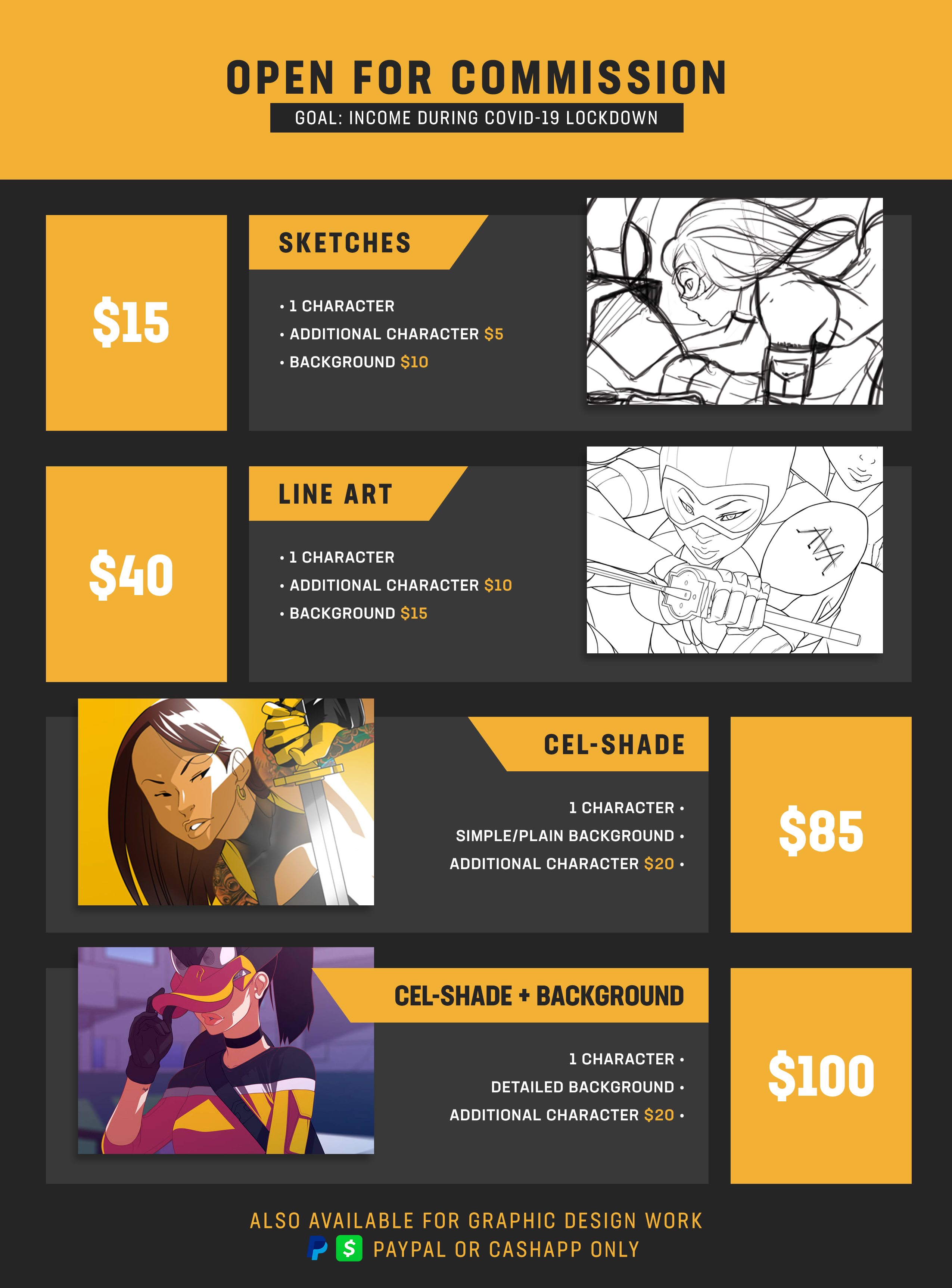 Commissions Price Sheet 2020