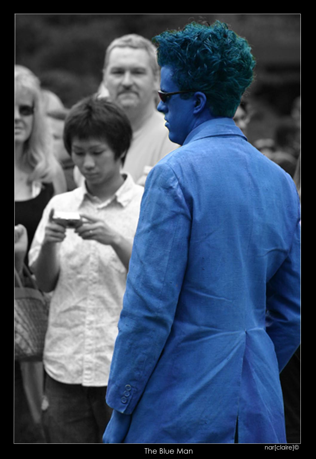 the blue man