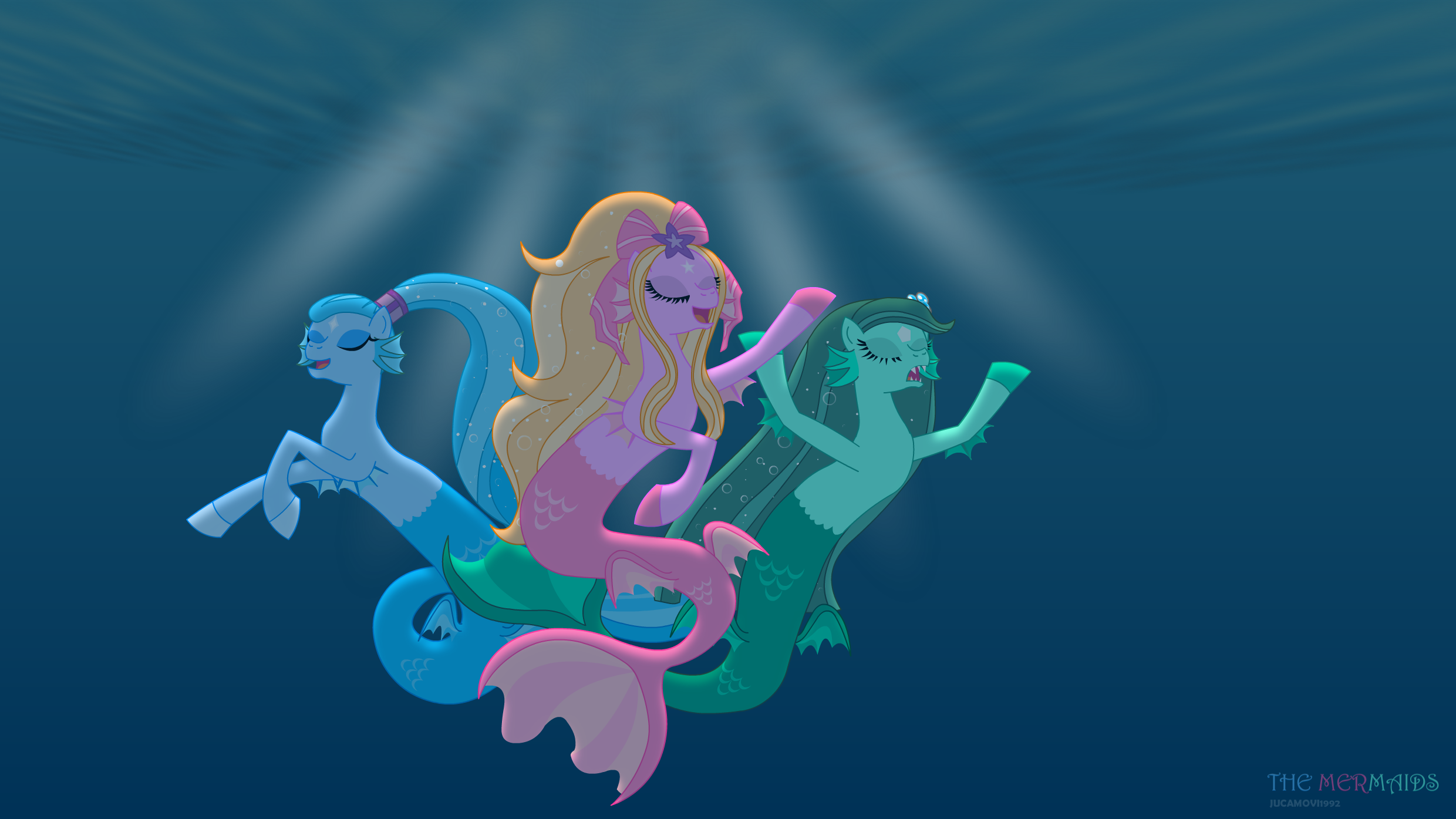 Mlp Sirens Deviantart MLP The Mermaids and the song of the Ocean by jucamovi1992 on DeviantArt