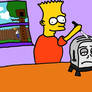 Bart Simpson sticks knife into Brave Litle Toster