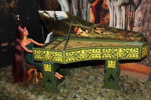 Harpsichord (cembalo) - final papercraft model