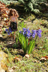Barbie Carla and hyacinths