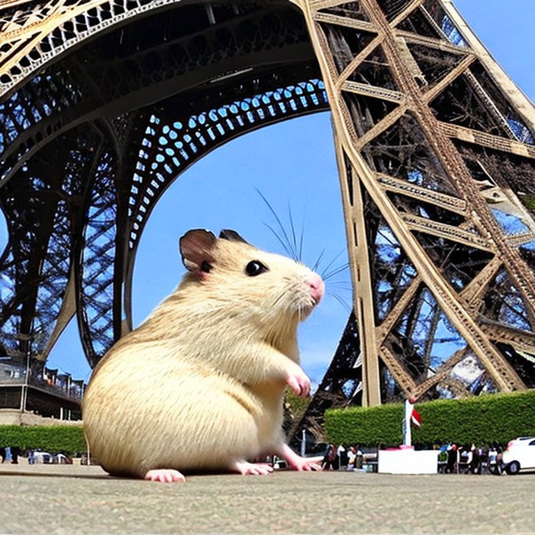 Giant Hamster About To Chew Eiffel Tower by TamMistfall on DeviantArt