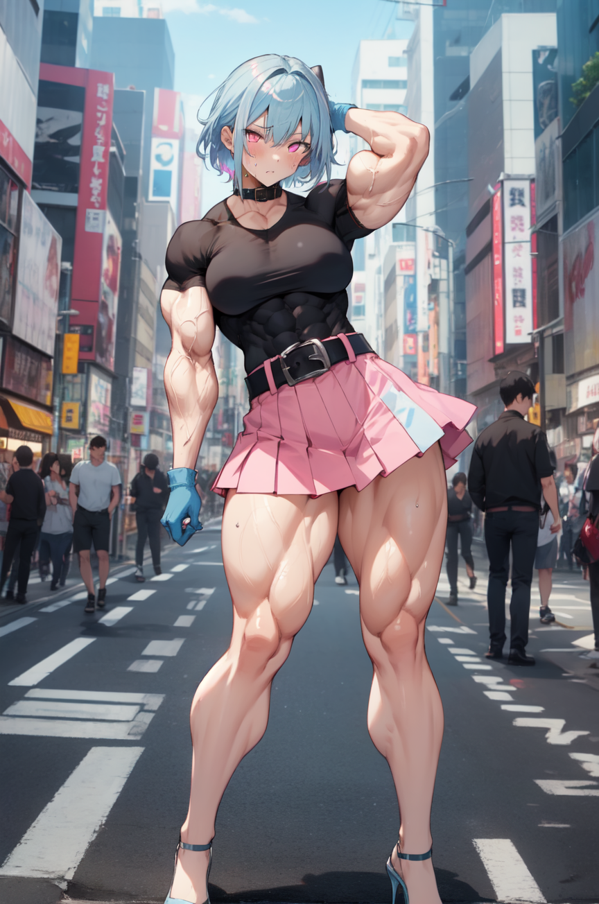 Pictchi Muscle Cute Girl Anime Black Shirt by efisiensi on DeviantArt