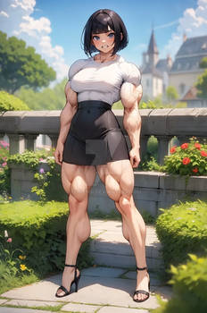 Muscle Cute Girl Anime 2