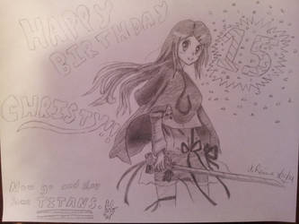 Happy Birthday Christy! Attack in Titan + Sis!