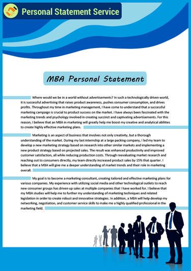 MBA Application Personal Statement Sample by MBADocumentSamples on  DeviantArt