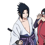 Sasuke and Sarada Uchiha Ninja tribes render