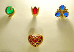 LoZ: Spiritual Stone and Heart Charms by xuza