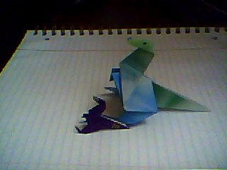 Origami velociraptor