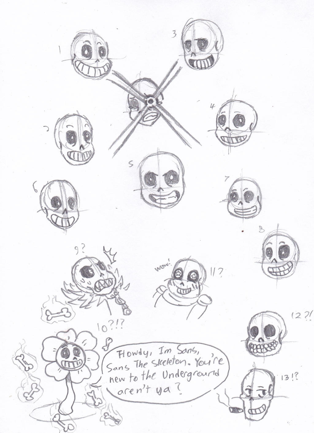 The many smiles of Sans by JustOneLuke on DeviantArt