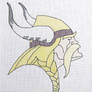 Minnesota Viking in Blackwork