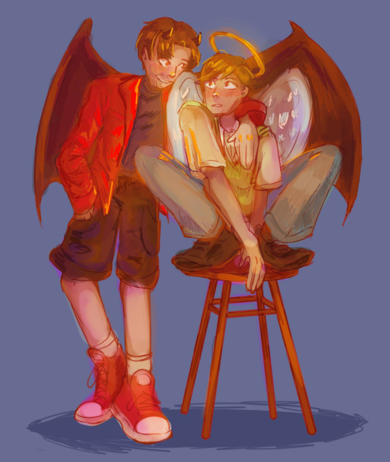 devil vs angel by seriossam on DeviantArt