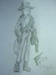 :OC: Felix the Fox (Tall and Anthro) 'Sketch'