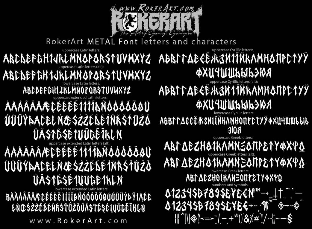 Metal Script Writing Metal-font-typeface-letters by RokerArtwork on DeviantArt