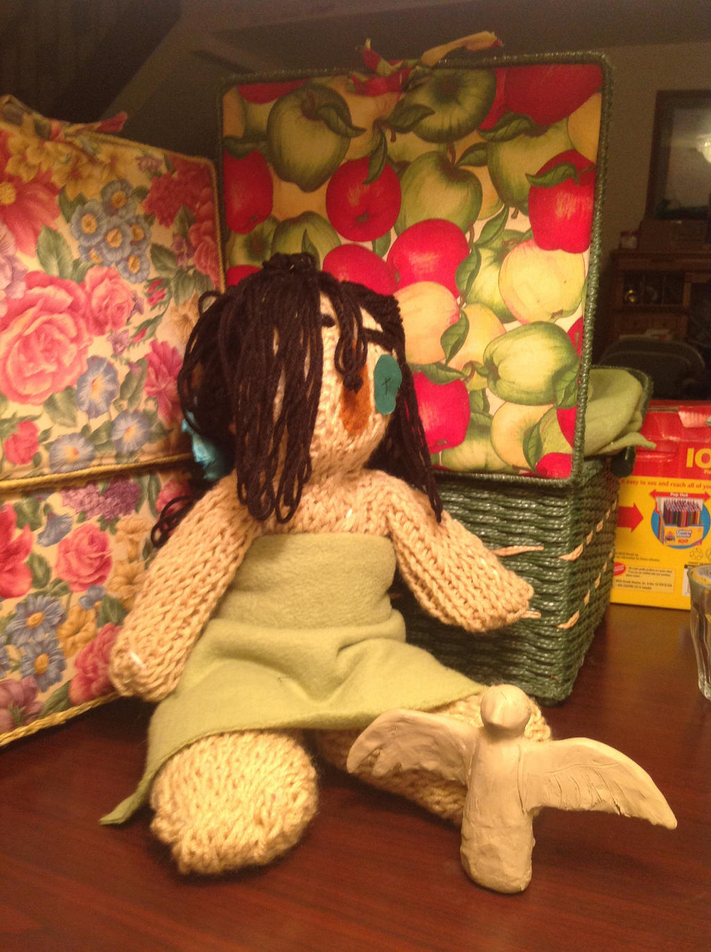 Quick picture of hand-crocheted/sewn Credenza doll