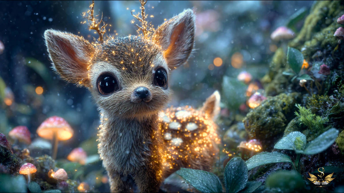 Tiny Deer With Luminous Antlers