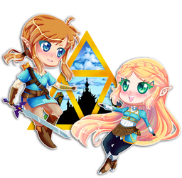 Link+Zelda: BREATH OF THE WILD