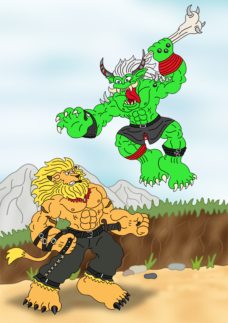 Leomon vs. Ogremon