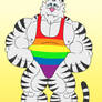 White Tiger in Rainbow