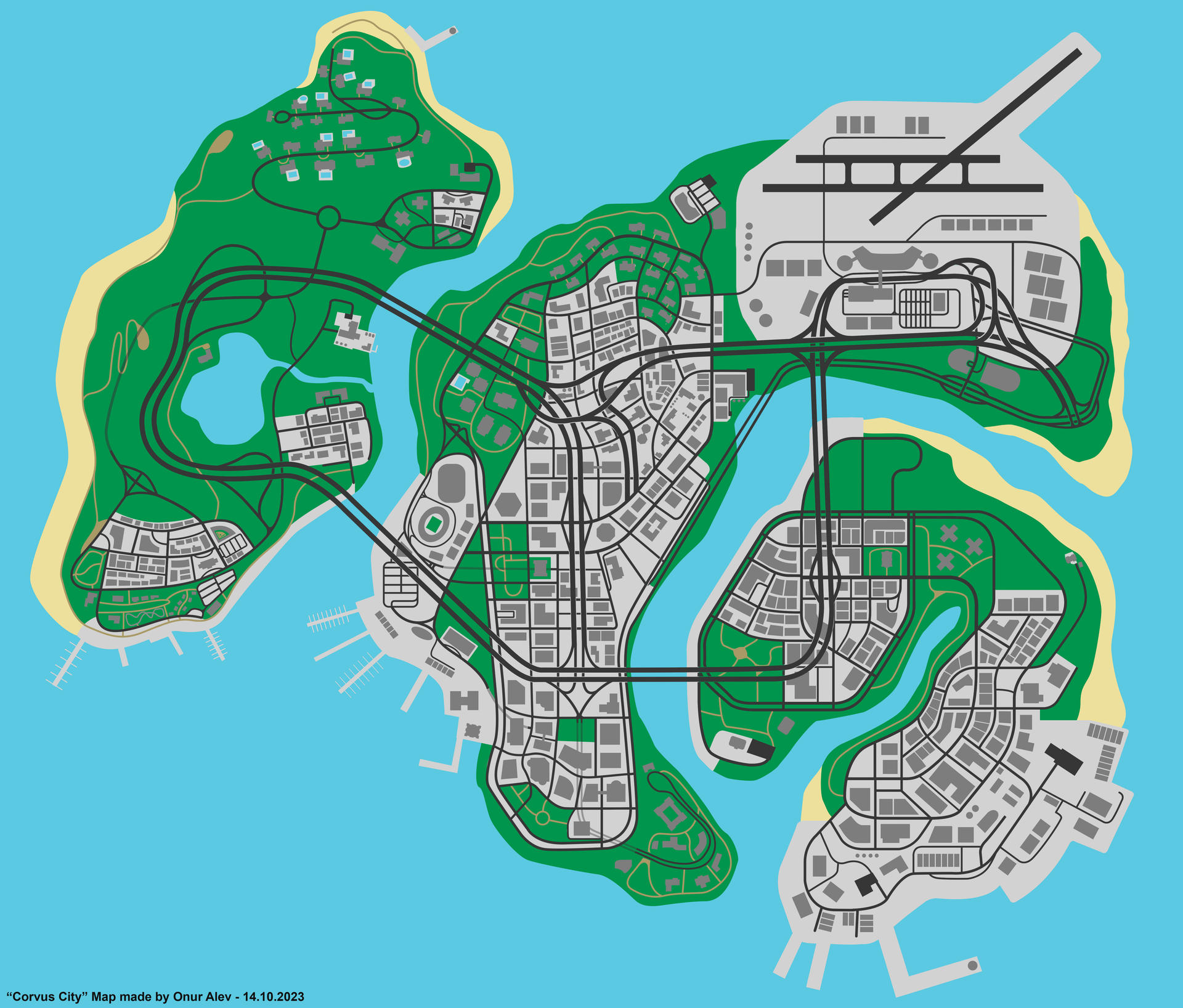 Map of Corvus City by napalmhonour on DeviantArt