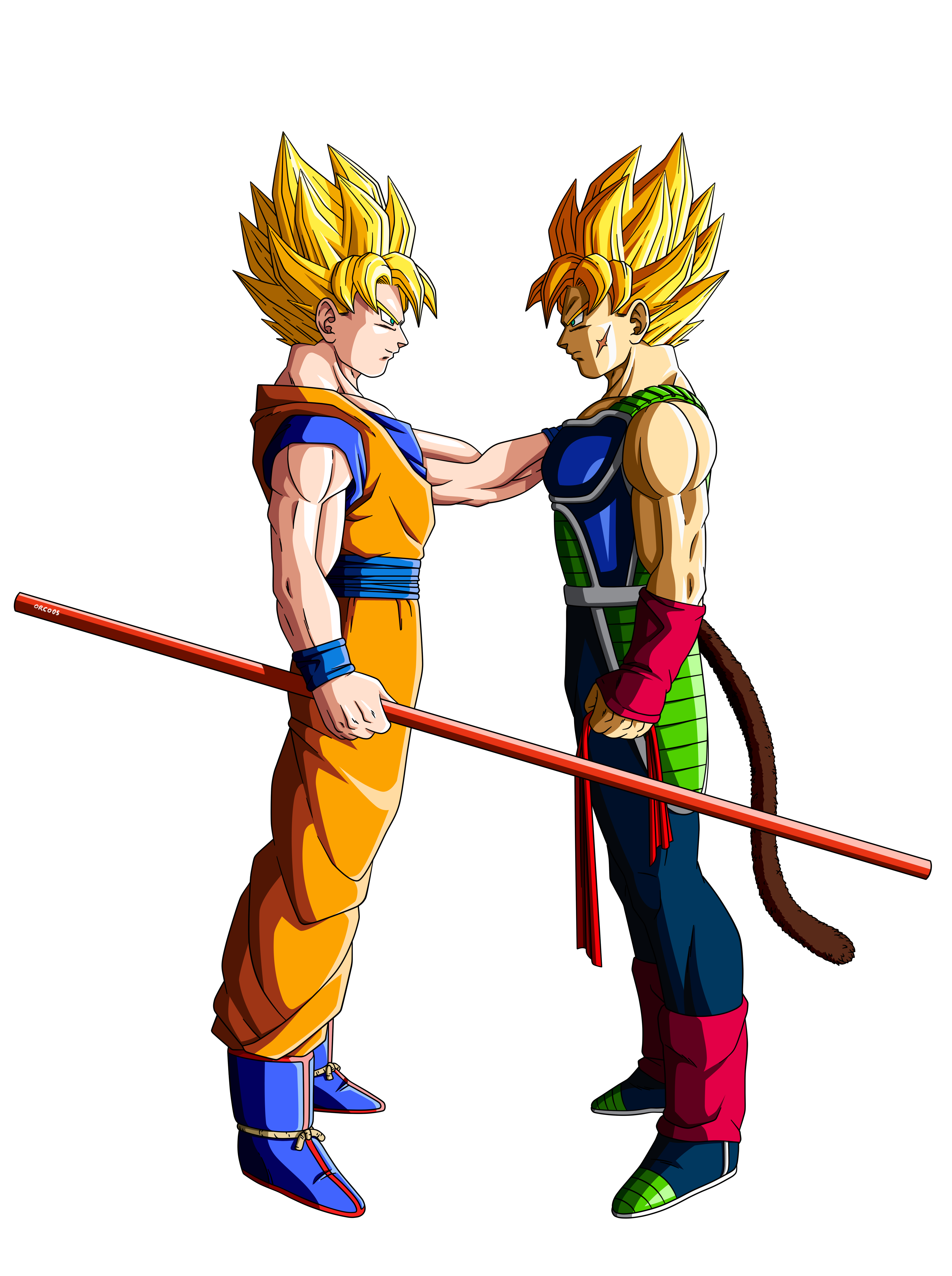 Son Goku and Bardock by orco05 on DeviantArt