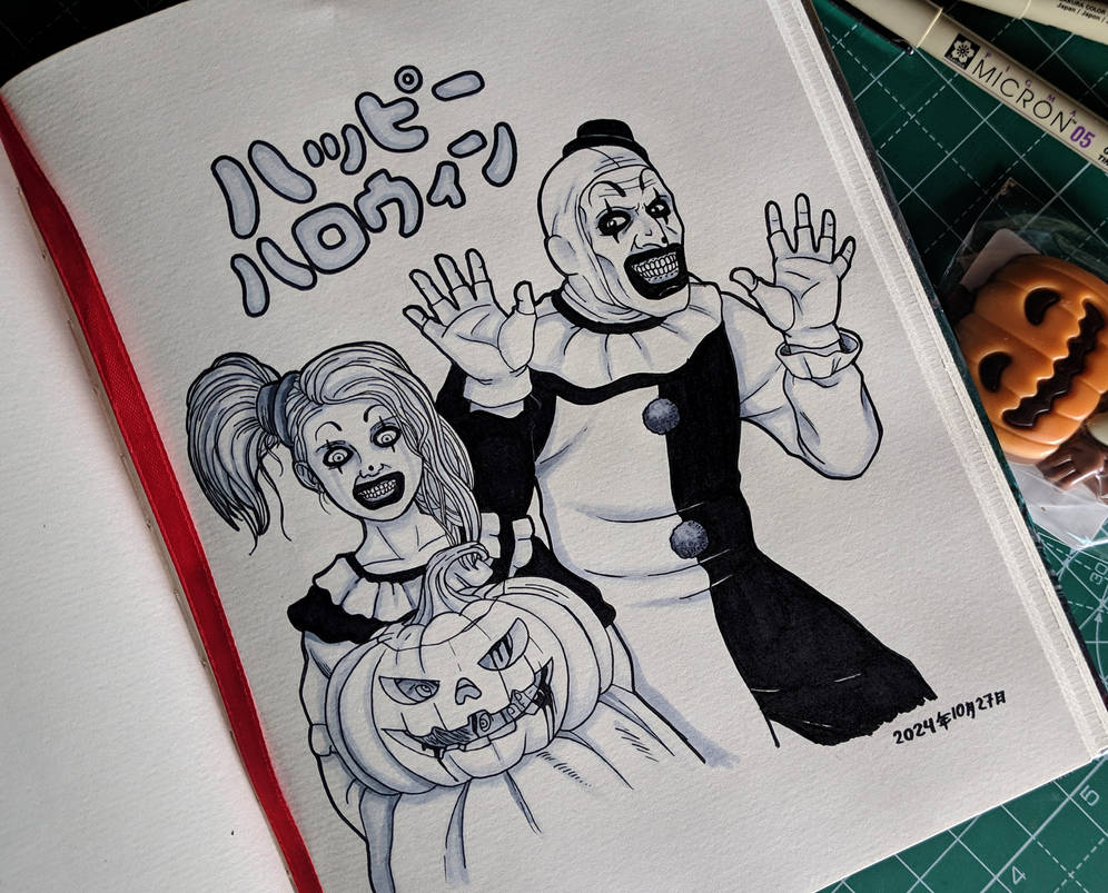 Terrifier Drawling Terrifier's Art the clown by orco05 on DeviantArt