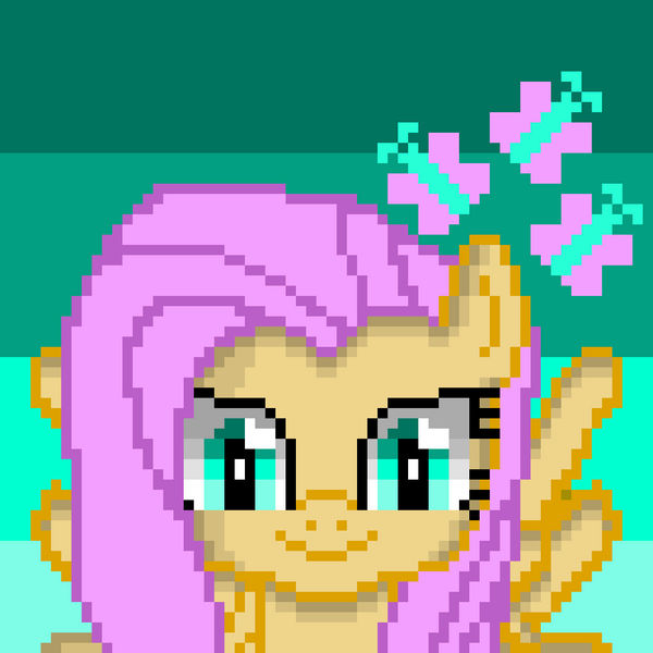 Fluttershy (pixel art) by SuperHyperSonic2000 on DeviantArt