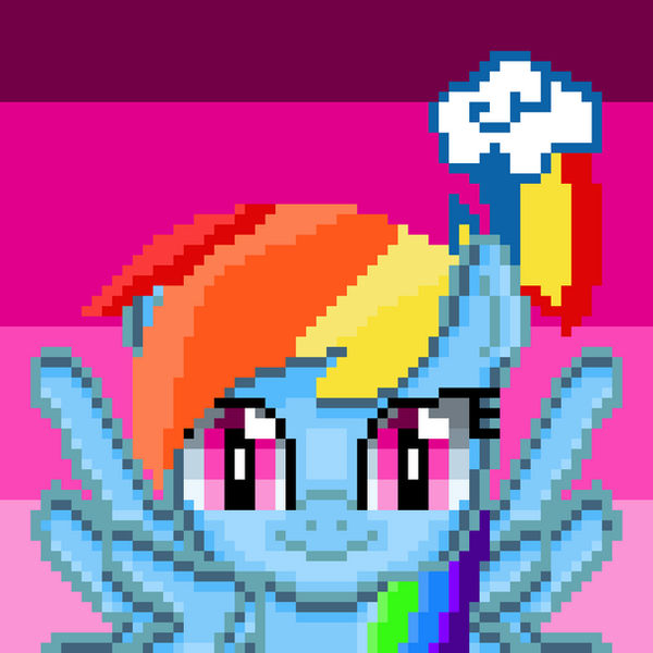 Rainbow Dash (pixel art) by SuperHyperSonic2000 on DeviantArt