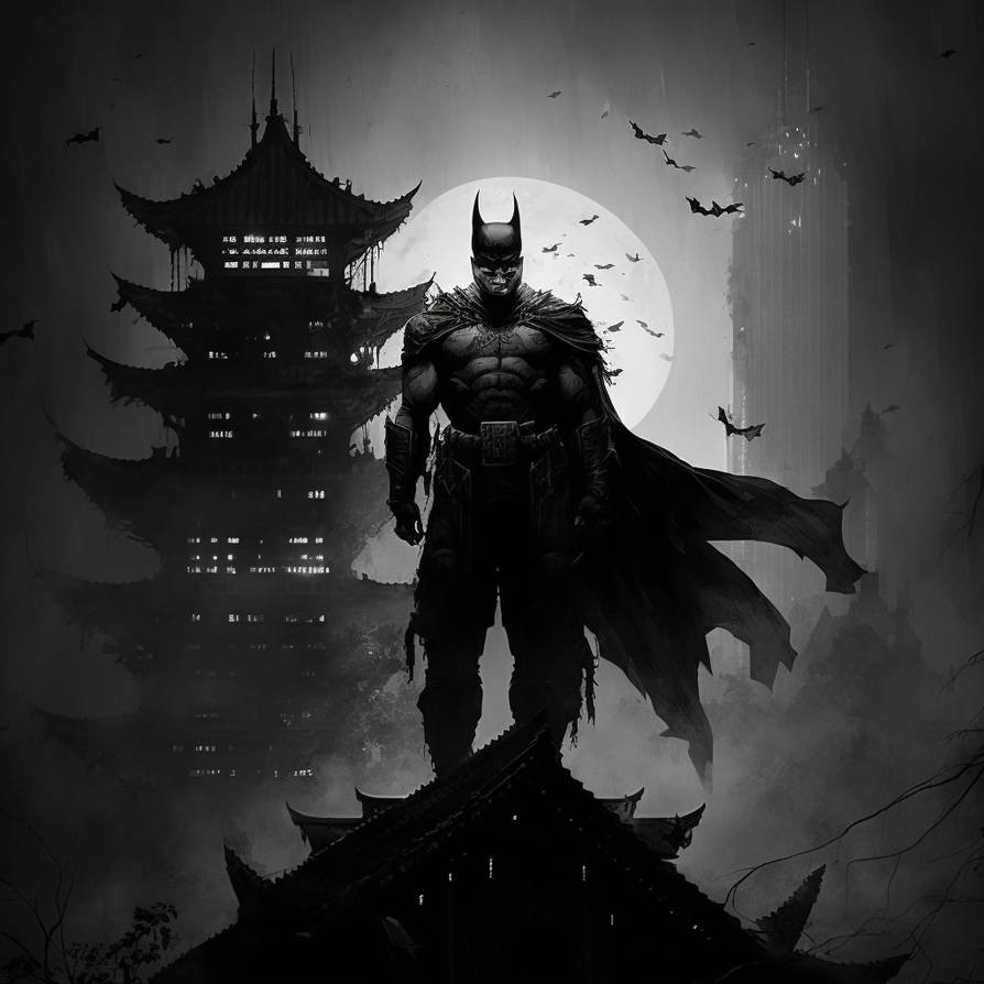 batman standing up on top of a building dar by Sanguisan on DeviantArt