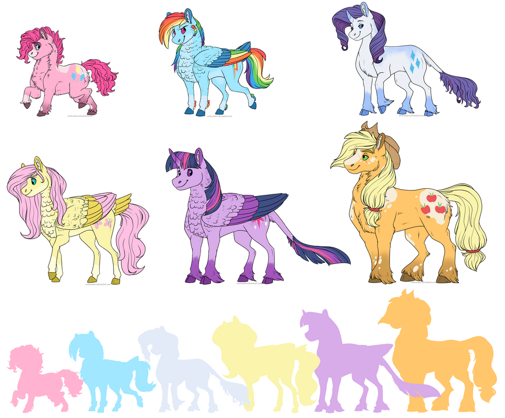 Normal Mlp MLP Headcanon - Pony heights by Arcticwaters on DeviantArt