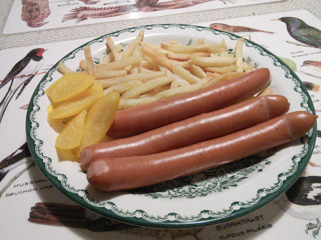 Sausage and French fries