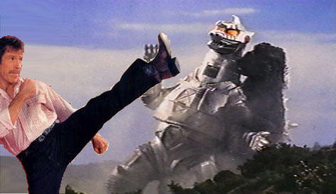 Chuck Norris VS MechaGodzilla