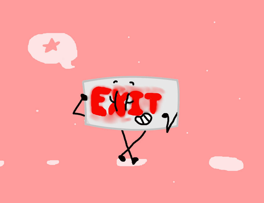 Sign Off Screen Deviantart exit sign (art trade) by cherrydot on DeviantArt
