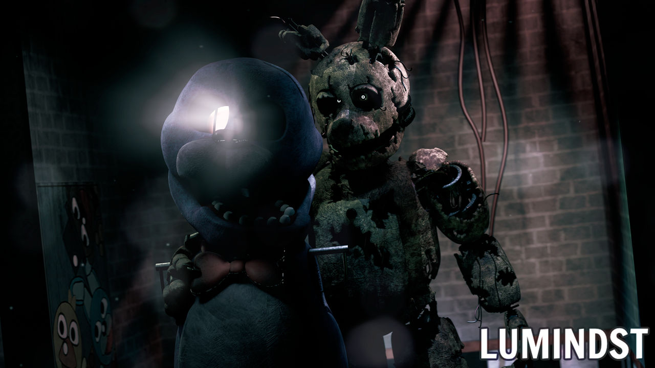 Springtrap and Bonnie :3 by Lumindst on DeviantArt