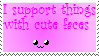 Support cute things stamp