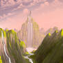 Waterfall castle