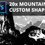 20x Photoshop Mountaains Custom Shapes