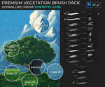 Premium Vegetation Brush Pack example