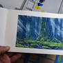 Mononoke Forest inspiration Gouache painting