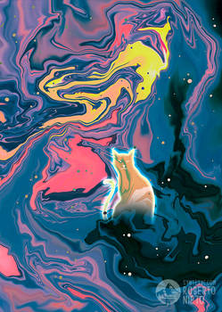 Trippy Cat Sunset