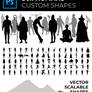 80x Humans custom shapes for Photoshop