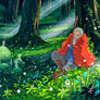 Resting in the woods